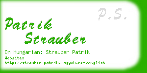 patrik strauber business card